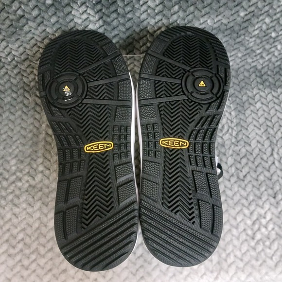 Keen Utility Overton Mid Men\'s Work Boots Shoes Carbon Toe White Black Size 8.5D